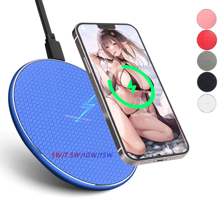 Wireless charging disc 10W QI LED Fast Charging LED Portable Universal Mobile Phone Wireless Charger Pad