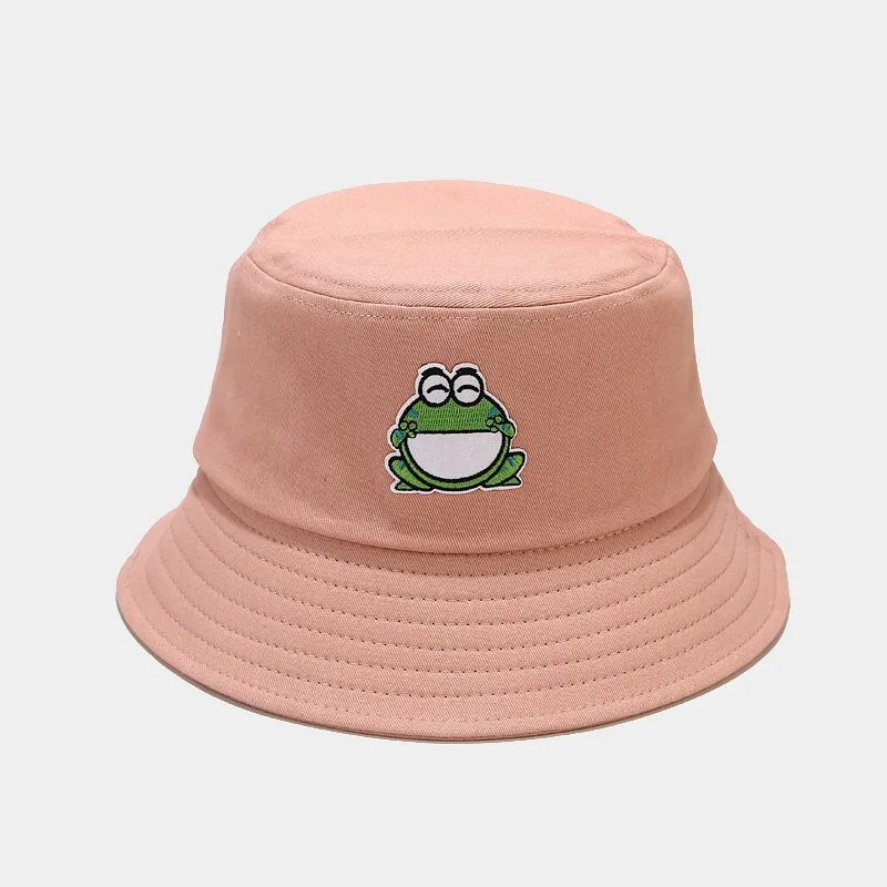 Newly Korean style Cartoon Frog Fisherman Hat Summer Outdoor Sun Protection Basin Hat Bucket Hat