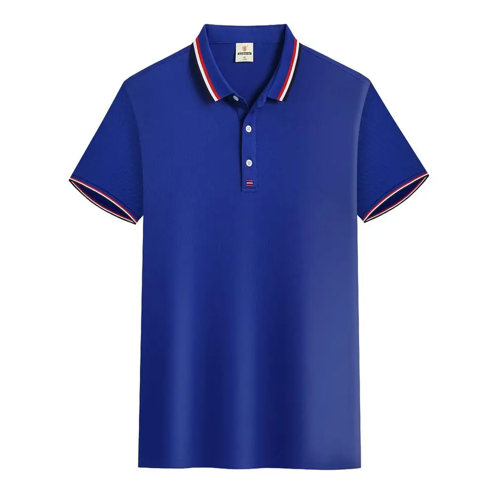 Solid new design  top quality 52%Cotton 48%Spandex double mercerized cotton polo shirt M-4XL promotional polo shirts