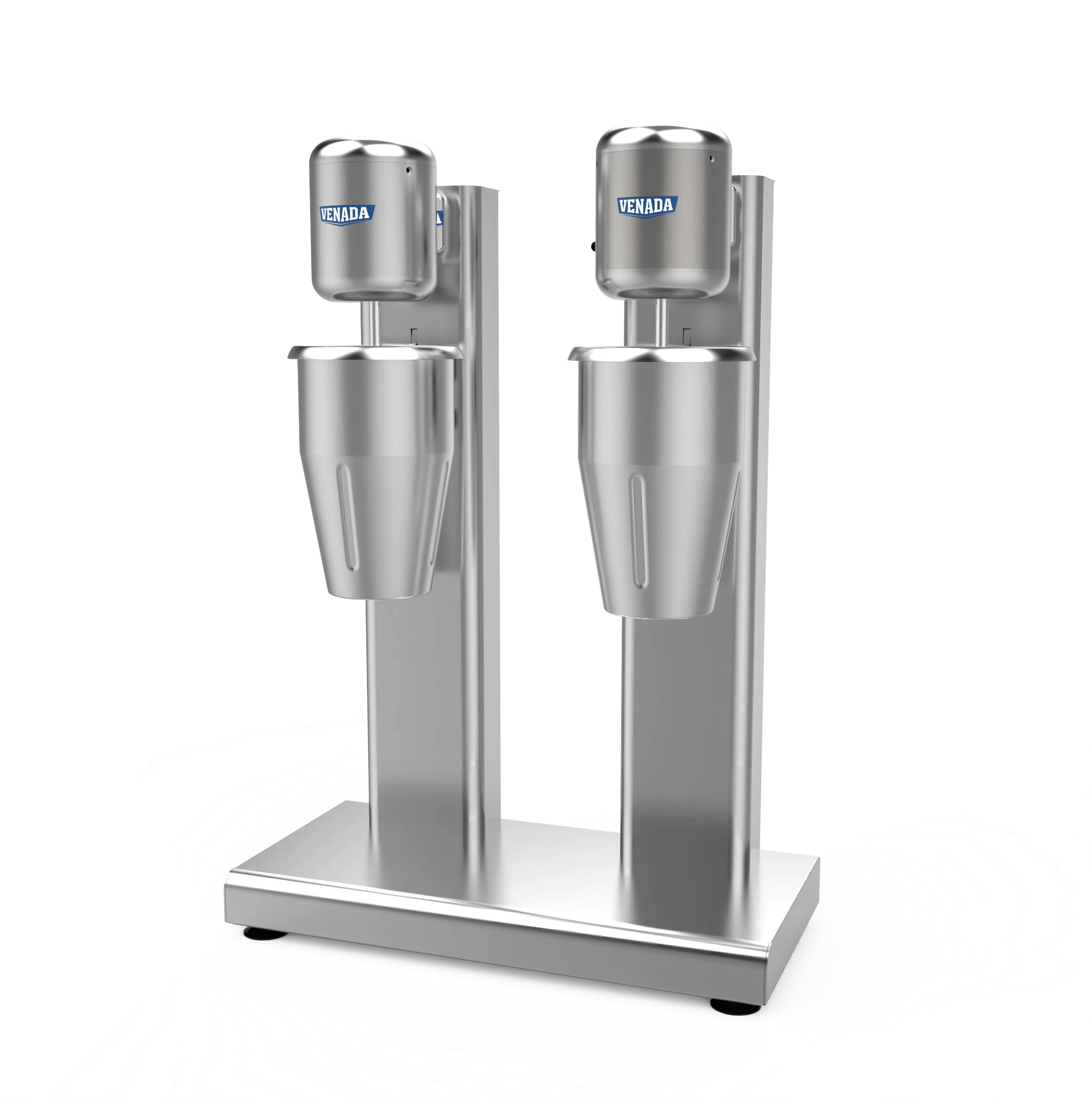Stainless Steel Dual Head Milkshake Machine Smoothie Mixer Blender Cocktail Mixer Maker 2 Speed with Cups