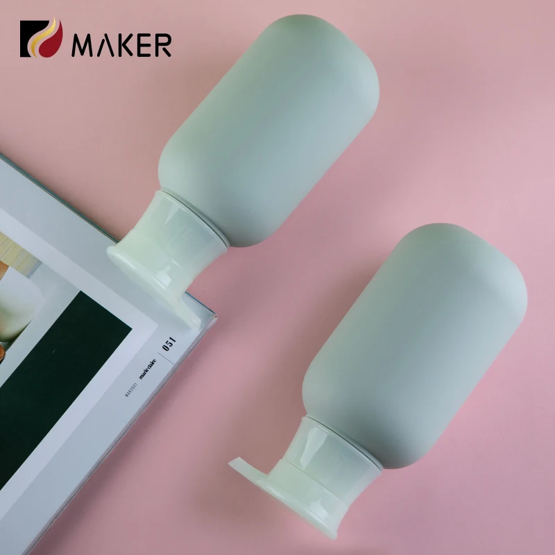 Body Milk Bottle 400ml Custom Matte HDPE Plastic Cosmetic Soft Touch Feeling Hair Conditioner Shampoo Bottle With Lotion Pump