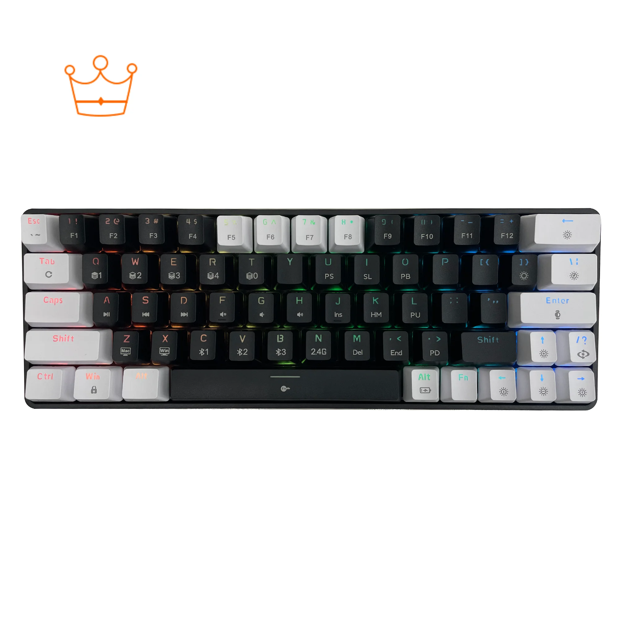 Cute Rechargeable Wireless Gaming Keyboard with Gateron Red Switch HotSwap Mechanical Keyboard Genre