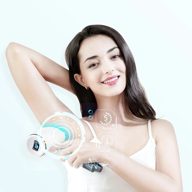 Best Portable IPL Hair Removal Epilator 999999 Painless body face ice cool Hair Remover Home Portable water cooling radiator ipl