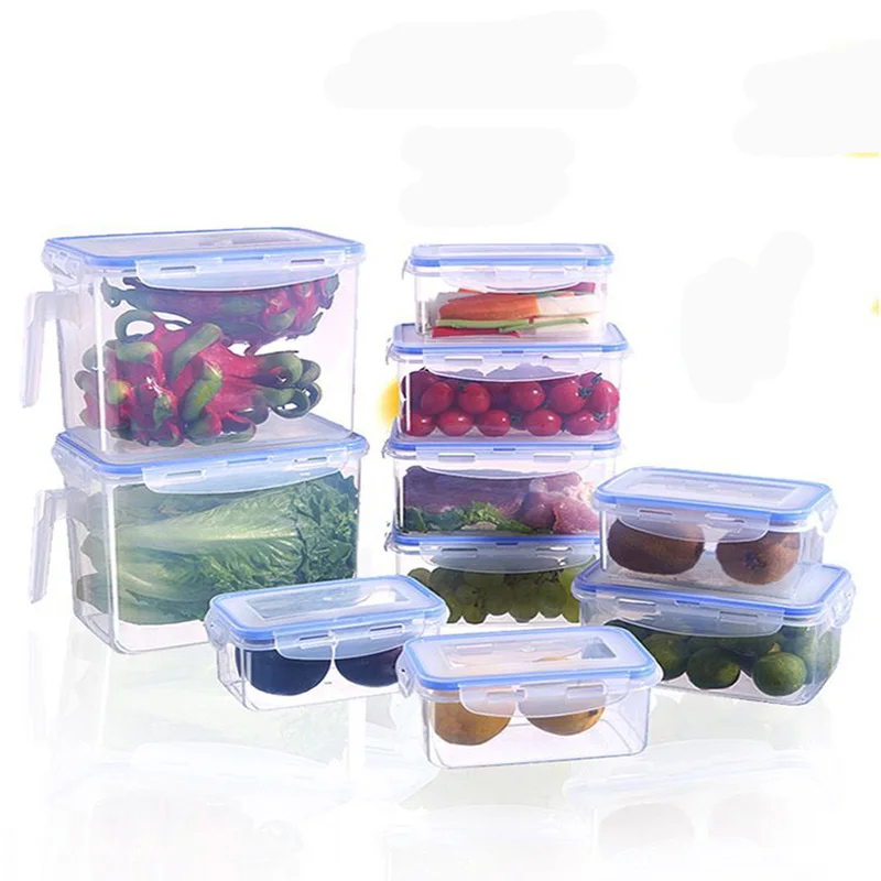 
Various capacity food plastic storage container keep fresh box lettuce crisper 