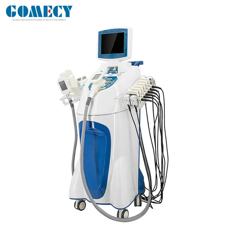 Portable V9 Slimming Machine  Cavitation + RF+Vacuum Roller+BIO +Laser slimming Cellulite reduction Face shaping Machine