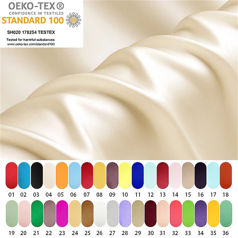 Wensli юаней по индивидуальному заказу не токсичен OEKO-TEX100 16 19 22 25 мм гладкокрашеные чистый шелк тутового ткань 100% чистый цвет шелковой ткани