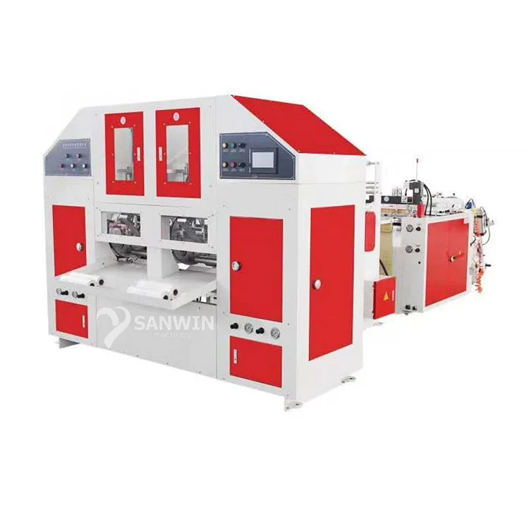 Full Automatic Double Lines Plastic PE Trash Garbage Shopping Rolling Bag Making Machine