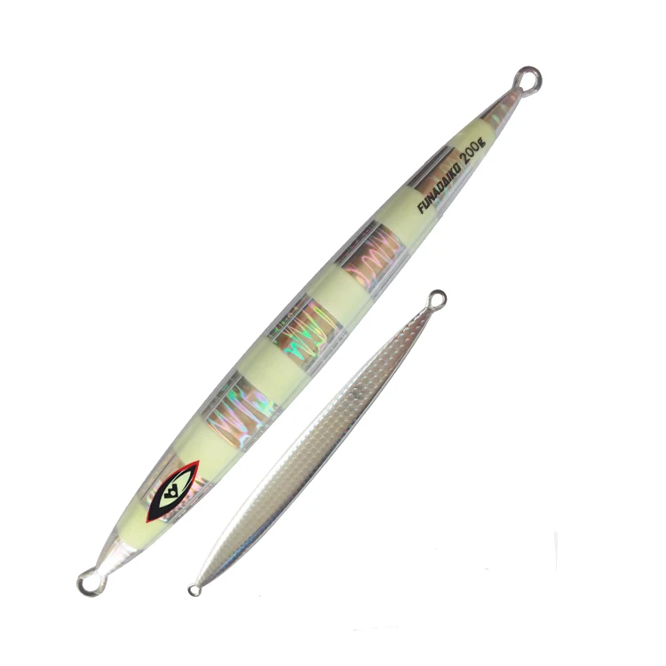 FUNADAIKO 100g lead fishing bait slow jig luminous fishing lure hard fishing metal jig Lures