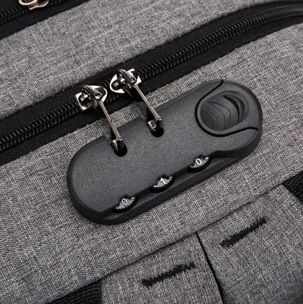 RTS Custom Logo Waterproof Backpack Bag Usb Charger Men Business 15.6 Inches Laptop Backpack With Coded Lock