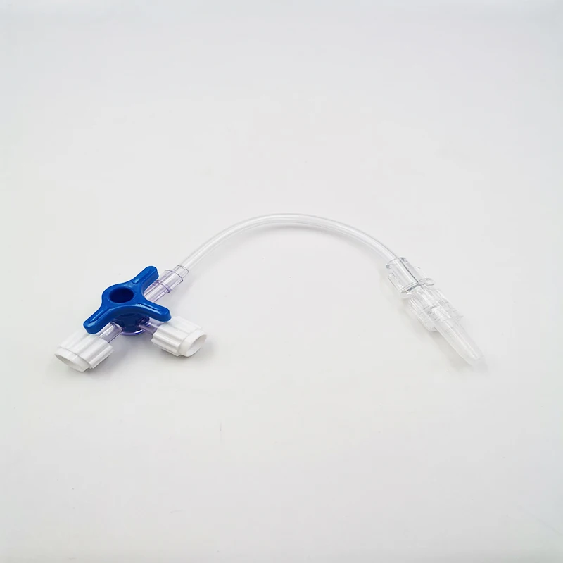 Medical Disposable High Pressure 3/2 Way Stopcock IV Extension Lines Connecting Tube Luer Lock