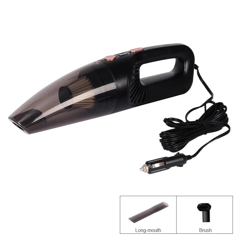 Black Handy Vacuum Cleaner Car 106W 8A 12V 4300pa Wired Cleaning Tool Mini Car Cleaner Vacuum for Car Interior Cleaning