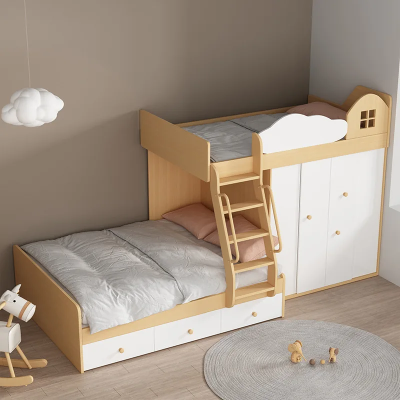 New 2024 Hot Sales Bedroom Set Children Private With Stairs MDF Bedroom Furniture Set With Storage Drawer Stairs Manufacture