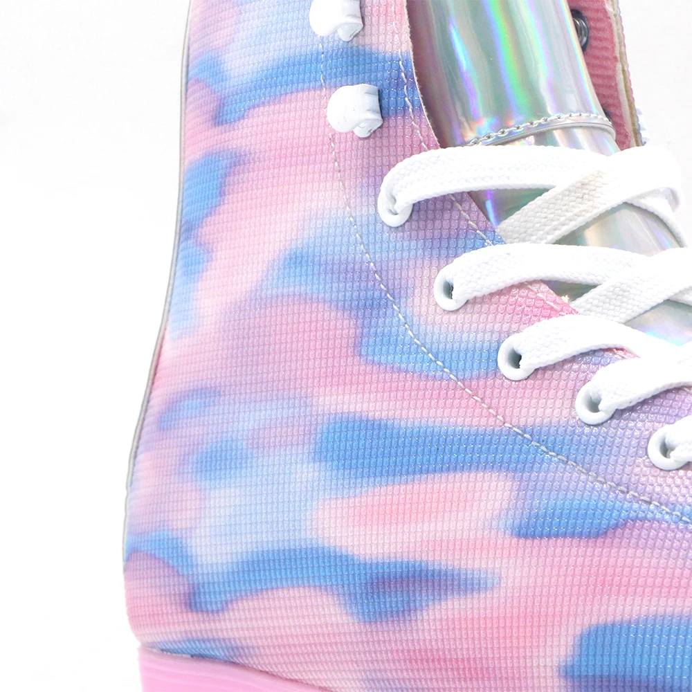 Newest Quad Wheels Deformation Retractable Rollers Double-row Kids 4 PU Wheel Skates Youth Deformed Kick Out Roller Skate Shoes