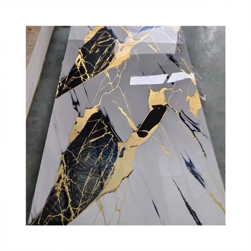 Uv Panels High Quality Pvc Customized Glossy Pvc Marble Sheet 2mm 3mm 4ft*8ft Marble Design