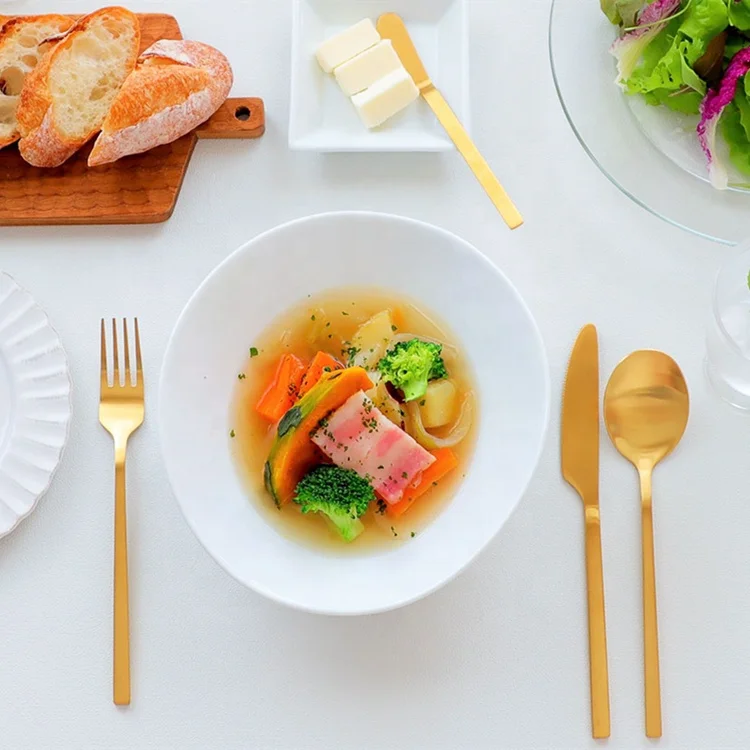 Столовые приборы из нержавеющей стали cotta, столовые приборы с покрытием из матового золота, японская модель