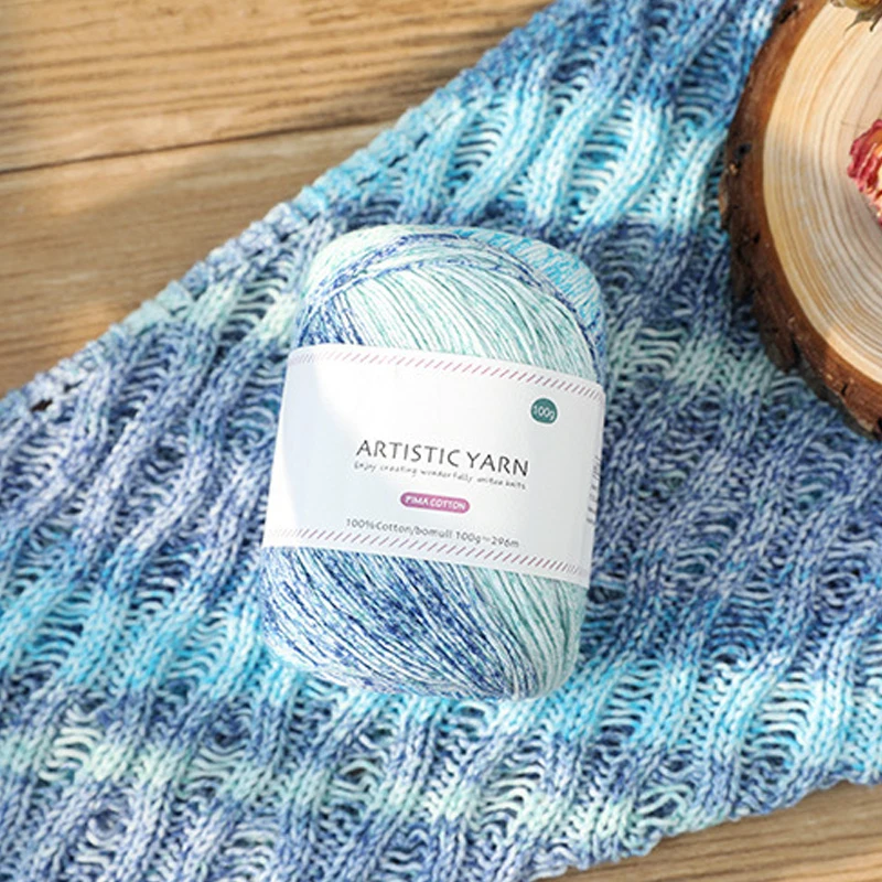 
ZENGLONG textile 100% long-staple cotton 4ply hand knitting crochet fancy artistic yarn wholesale 14 colors knitting cotton yarn 