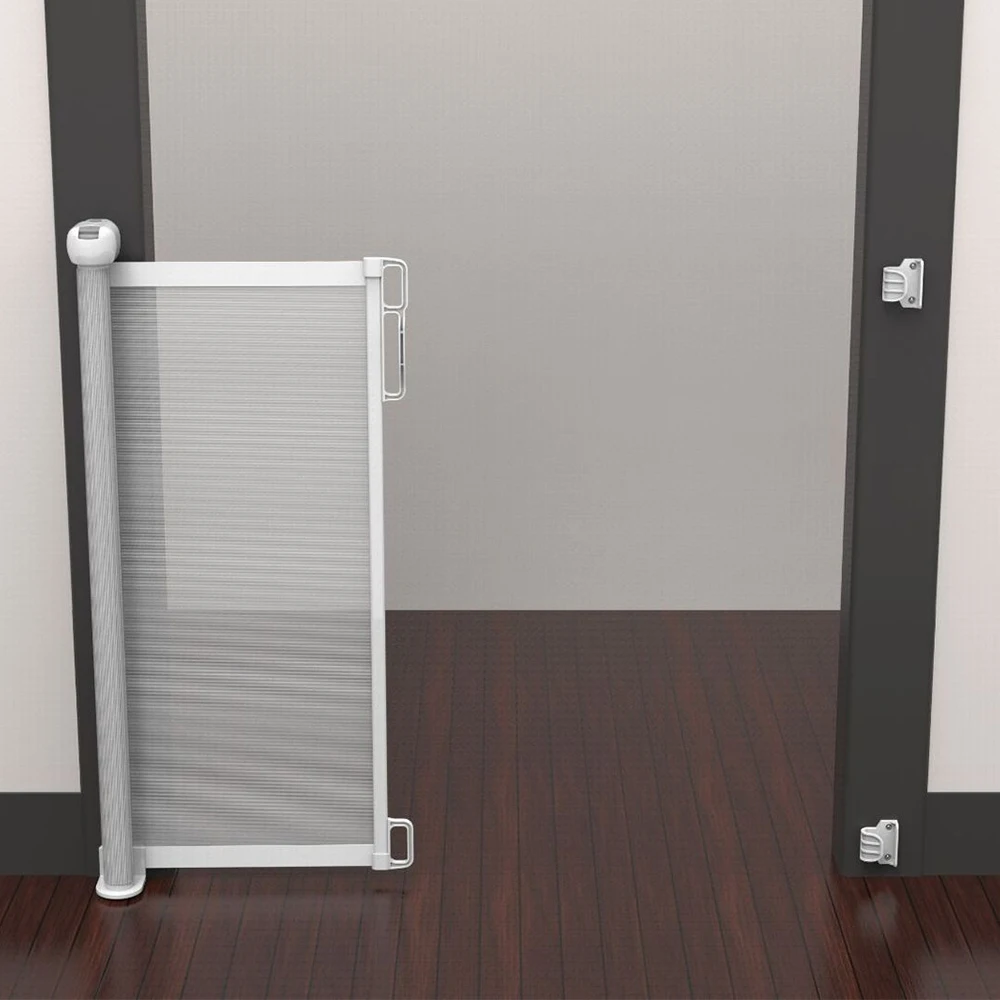 Wholesale Outdoor No Threshold Pets Child Safety Fence Retractable Baby Gate For Door Stairs Doorways