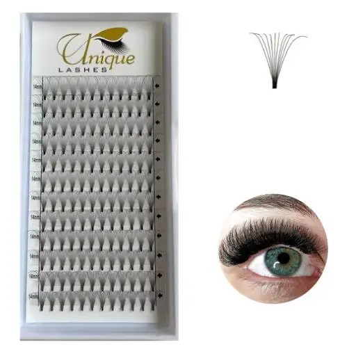 Premade Volume Fans Short Stem 5D 6D 10D Russian Eyelash Extension Mink Eyelash Extension