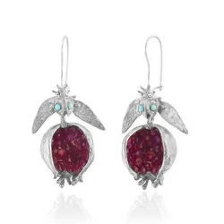 Unique Gold Pomegranate Design Earrings Dangle Hook Earrings for Women Female Fashion Jewelry Gifts for her