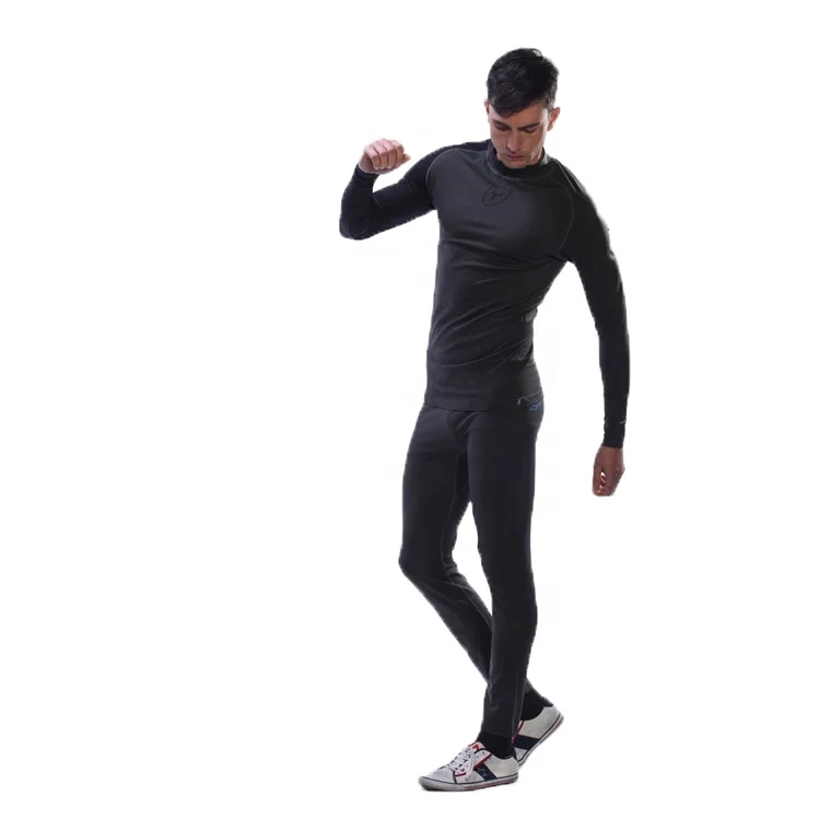 
Wholesale men sleepwear long johns long polyester spandex thermal sport underwear 