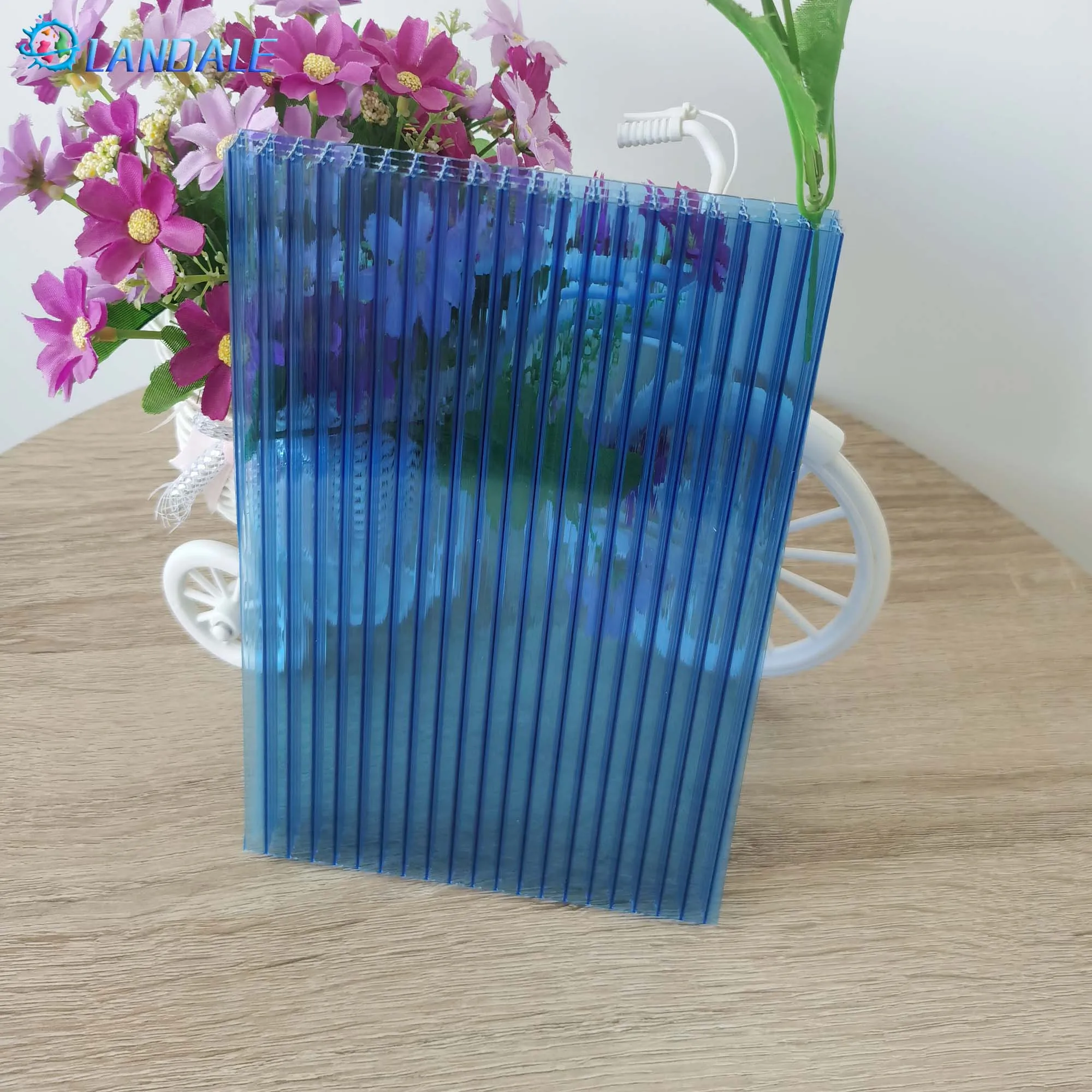 Custom Double Sided Modern Design Acrylic Hollow UV Protected Polycarbonate Sun Sheets & PC Embossed Sheets for Outdoor Use