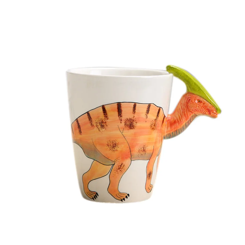 Dinosaur Coffee Mugs Cute 3D Dinosaur Tea Cups Creative Ceramic Funny Mugs