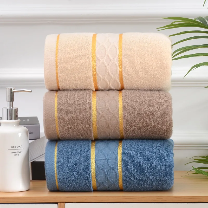 Wholesale Pure 100% Cotton Striped Home Hotel Body 70*140 Cm Bath Towel