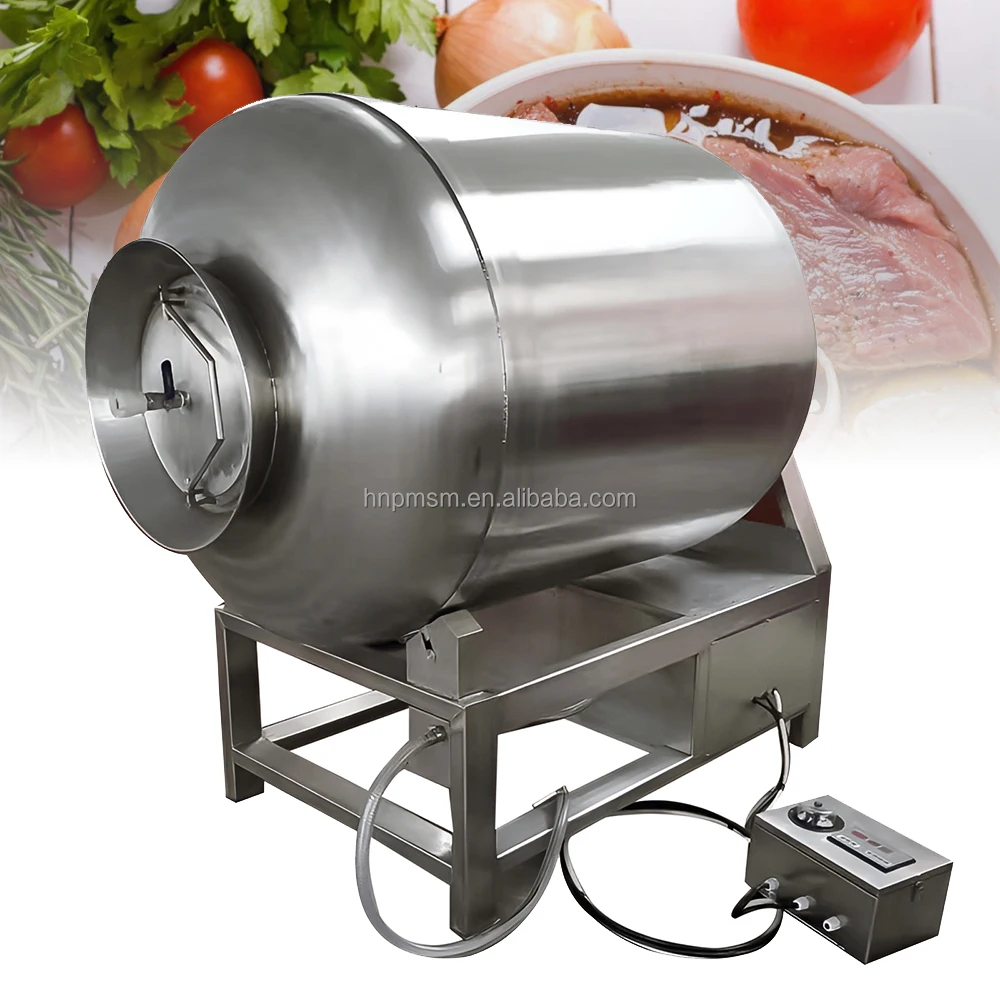 Stainless Steel Vacuum Meat Tumbler and Massager Machine for Chicken, Beef Tumbling, and Marinated Meat Processing