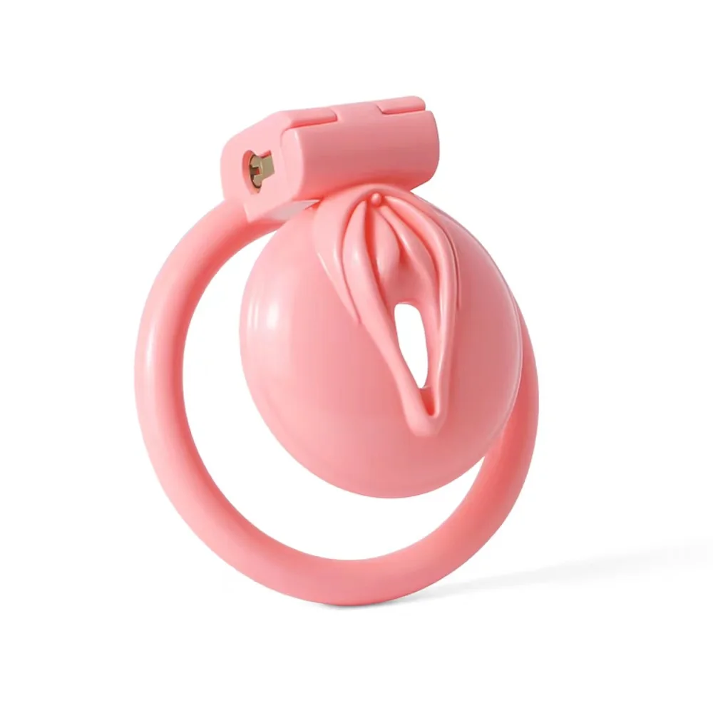 Pussy Shape Chastity Premium Pink Paint Lightweight  Chastity Device 3D Printed Cock Cage