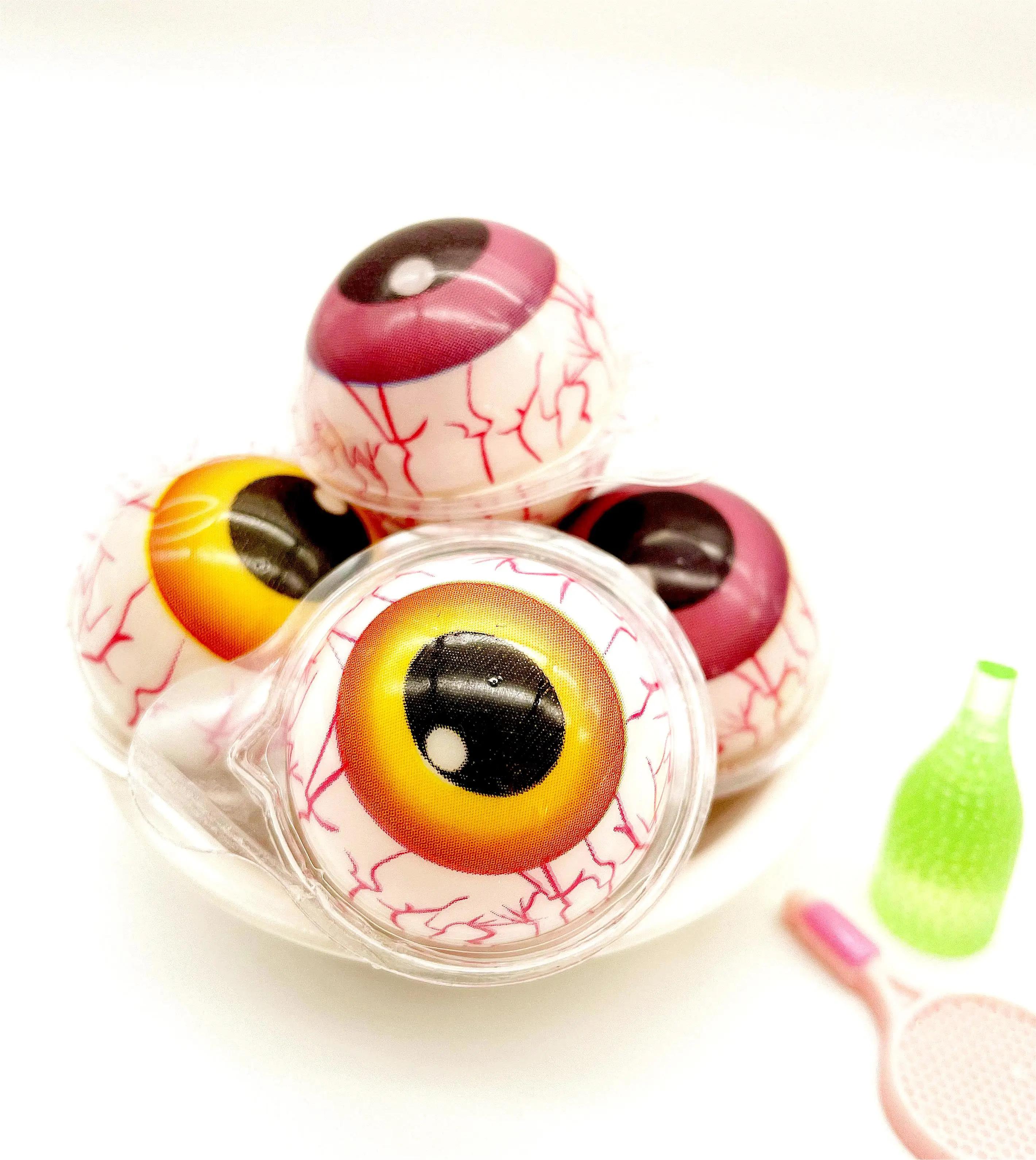 Hot Selling Gummy Jelly Candy with Jam Filling Wholesale Customization Halloween  Eyeball Sweets