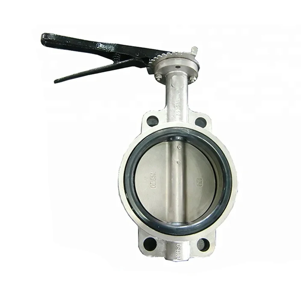 DN50 -1200 GGG50 DI WCB SS Body EN593 API609 Handle Worm Gear Wafer Butterfly Valve