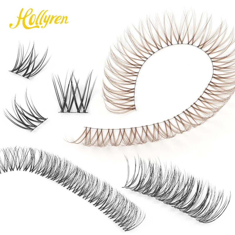 China Manufacturer Natural Looking C D D+ Curl Lash Cluster Natural Linx Cluster Lash Adhesive Eyelash Extension Kit Diy