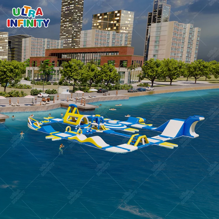New Hot Inflatable Floating Lake Water Play Commercial Aqua Park Inflatable Water Sports Amusement Sea Lake Water Park on sale