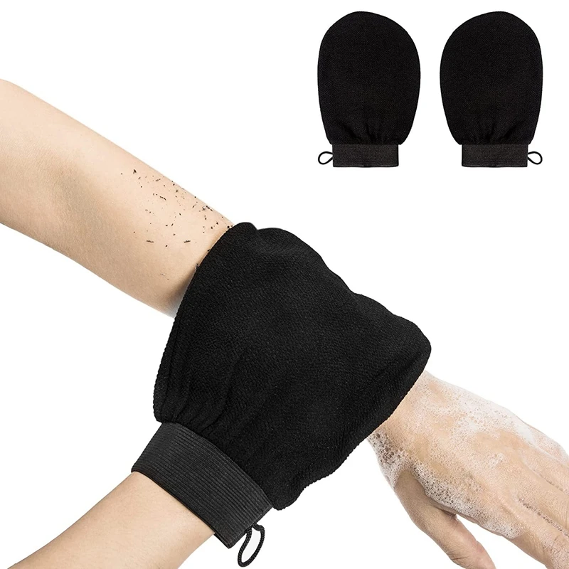 Exfoliating Mitt Body Scrubber Deep Cleaning Bath Gloves For Dead Skin Removal Exfoliating Gloves