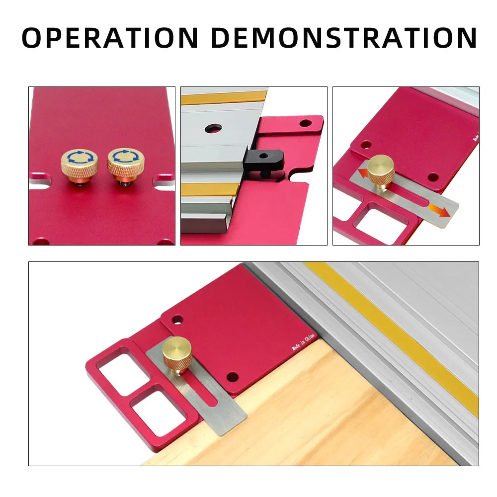 Woodworking 90 Degree Angle Stop Aluminum Alloy Track Saw Square Positioning Limiting Clamp for Electric Circular Saw Guide Rail