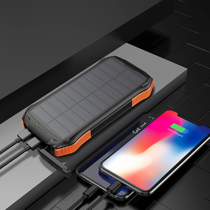 Best Price Solar Power Banks Portable Solar Powre Bank Fast Charging With  Led Light For Phone And Laptops