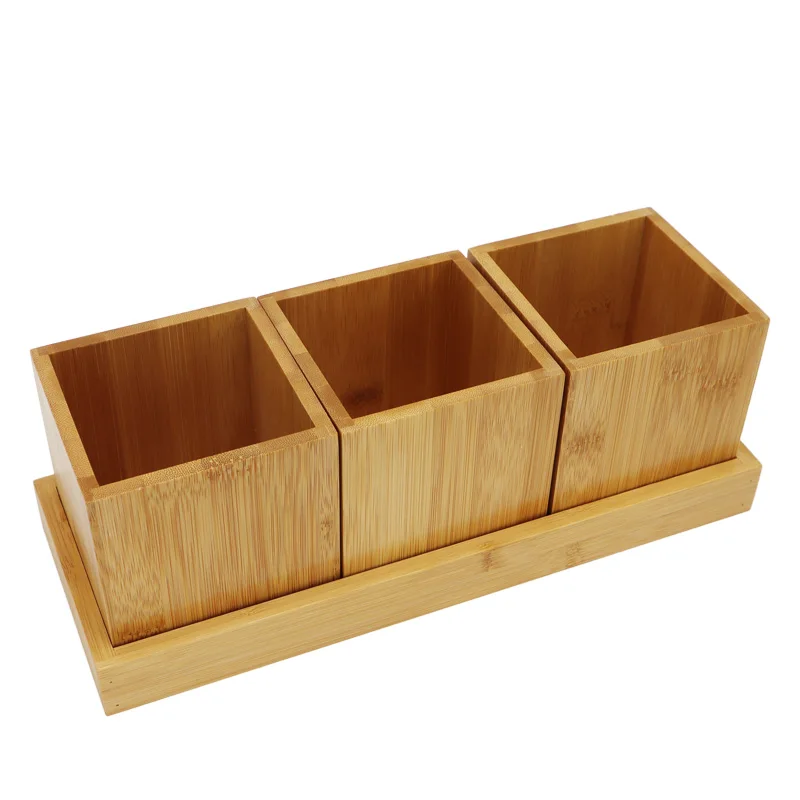 Wood Cutlery Caddy, Kitchen Utensil Organizer Silverware Storage Kitchen Countertop Flatware Organizer