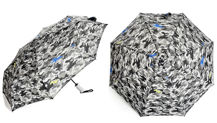 SUNFOO 21 Inch 3 Folding Automatic Hunter Camouflage Umbrella with Double Air Vent