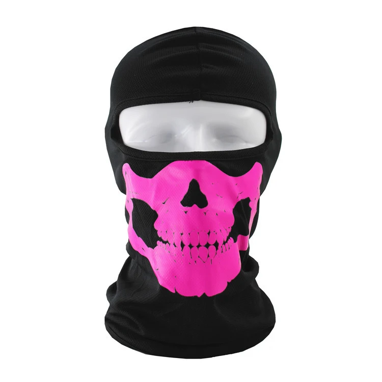 Unisex Halloween Cosplay Ghost Skull Printed One Hole Balaclava Outdoor Windproof Balaclava Hats