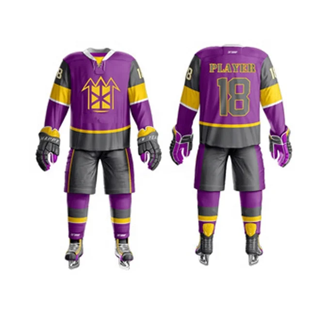 Fashion custom ice hockey uniform team wear sublimation ice hockey jersey for youth hockey team