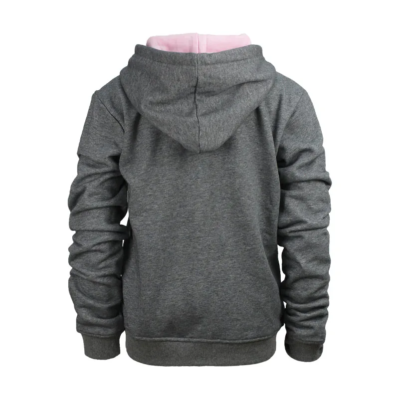 
New hot style spring autumn 2021 youth children kids girls casual sportswear knitted full zip hooded sweatshirt 