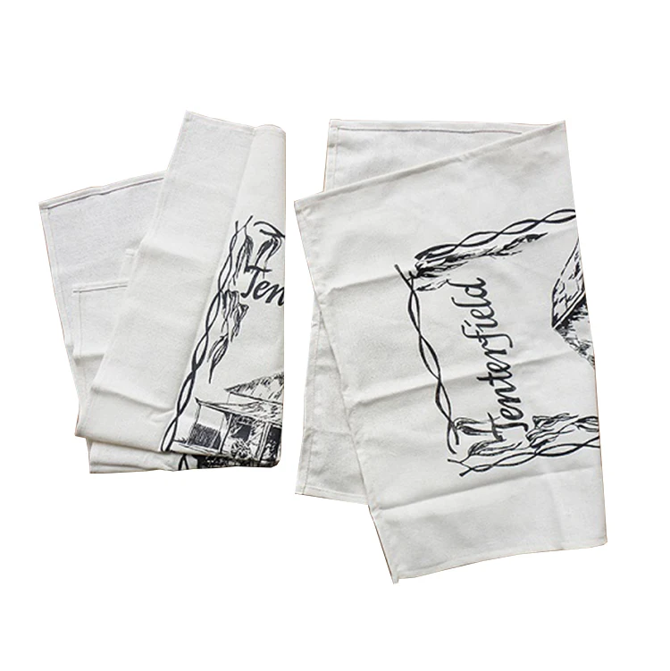 Screen Printed Organic Cotton tea towel