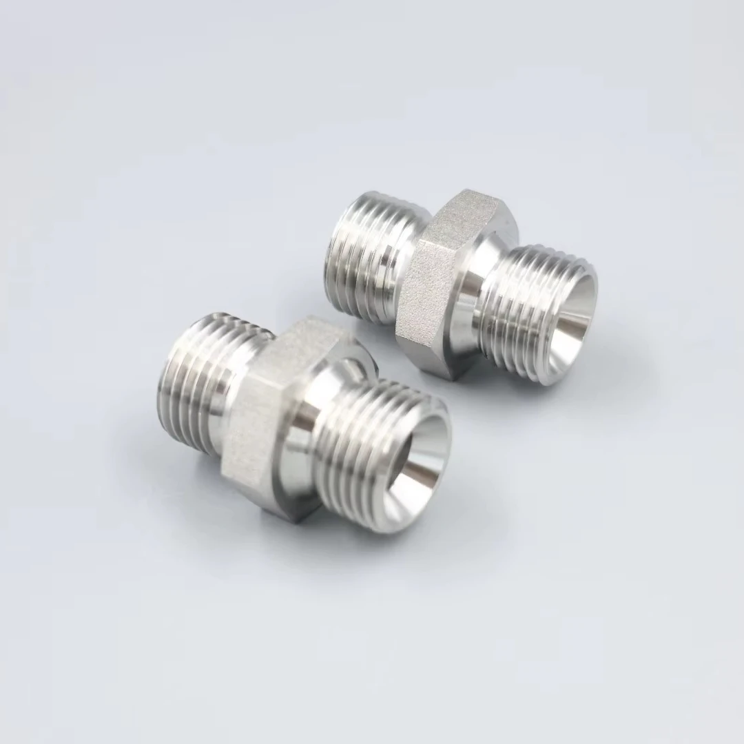 bsp male thread hydraulic adapter sealed with 60 degree inner cone or hexagon face combination gasket