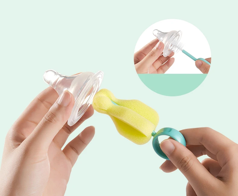 Щетка для чистки детских бутылочек, с поворотом на 360 градусов