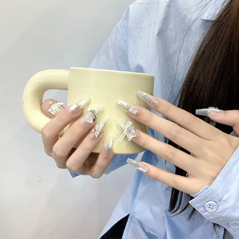 Дизайн #1700 Новое прибытие Длинные/Средние/короткие балерины маникюрный набор накладные ногти полное покрытие Искусственный пресс на