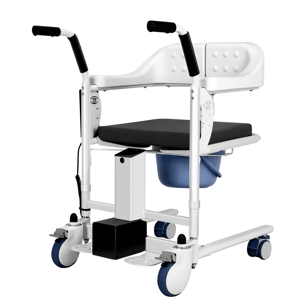 Hot Sale Comfortable Transfer Chair Patient Lifting Toilet Shower Chair with Commode