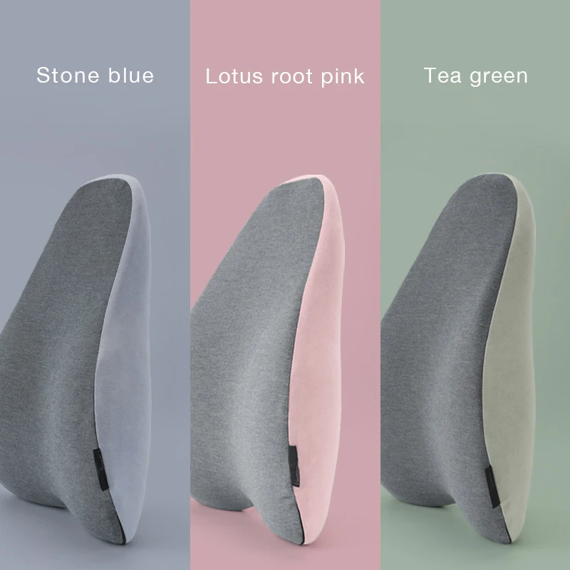 Manufacturer Hot Selling Grey Slim Orthopedic Car Lumbar Seat Support Pillow Sitting Back Cushion