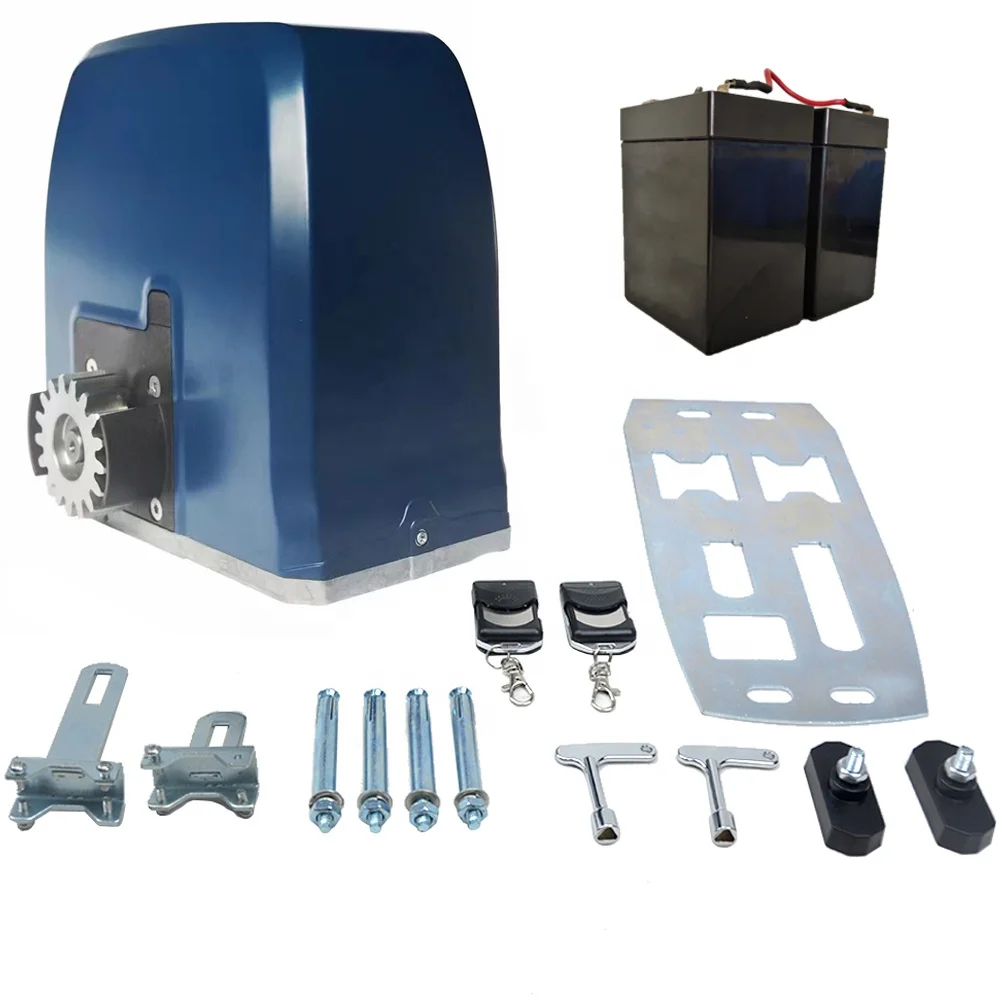 800KG 24V DC Sliding Gate Motor Kit Sliding Door Motor Automatic Electric Door With Remote Kit