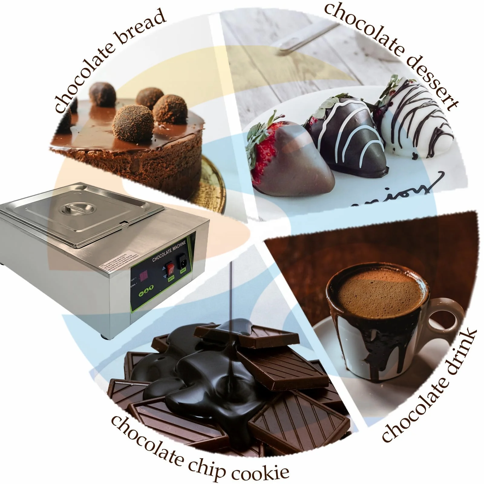 Digital Control Electric Chocolate Melting Single Bowl Electric Chocolate Melting Pot Thermostat Chocolate Warmer Machine