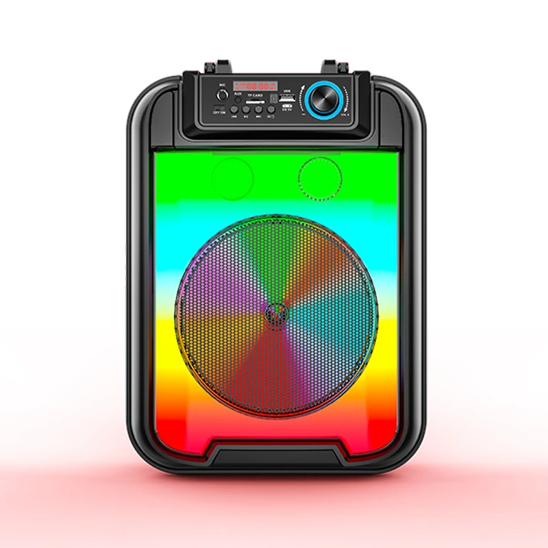 8 Inch Bt Portable Speaker High Power Speaker With Led Karaoke Player Light